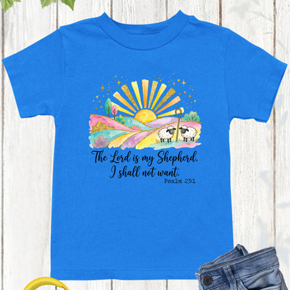 Christian Easter Children T Shirt The Lord is My Shepherd