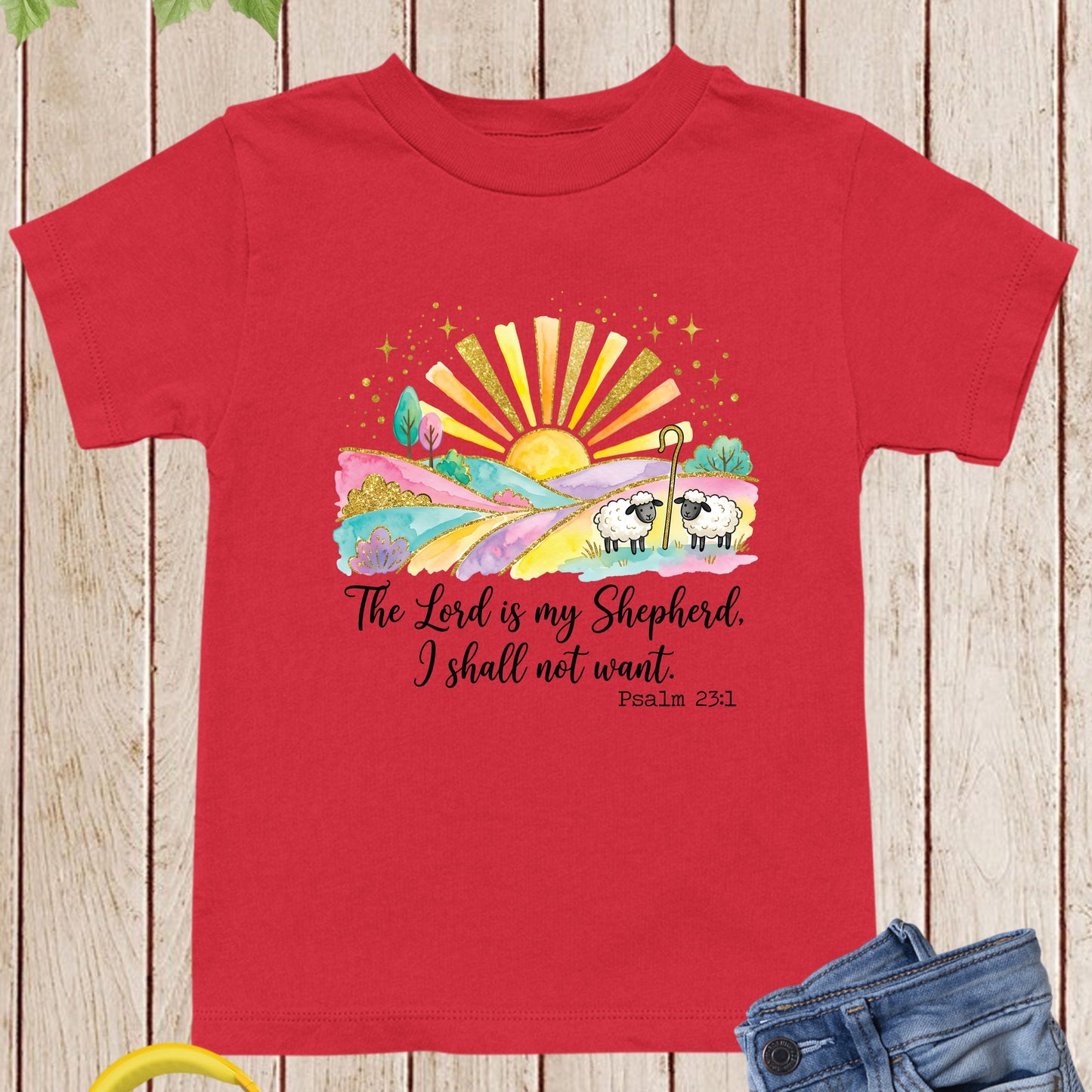 Christian Easter Children T Shirt The Lord is My Shepherd