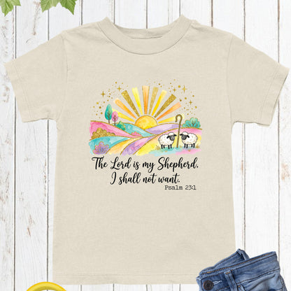 Christian Easter Children T Shirt The Lord is My Shepherd