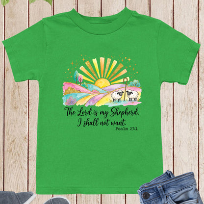 Christian Easter Children T Shirt The Lord is My Shepherd