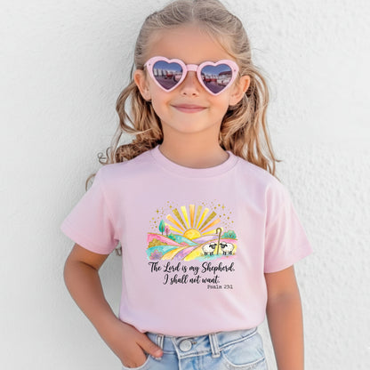 Christian Easter Children T Shirt The Lord is My Shepherd