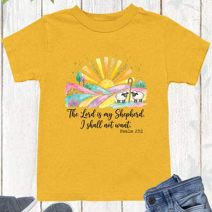 Christian Easter Children T Shirt The Lord is My Shepherd
