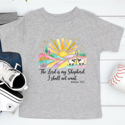 Christian Easter Children T Shirt The Lord is My Shepherd