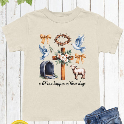 Christian Easter Childrens T Shirt a Lot Can happen in 3 Days