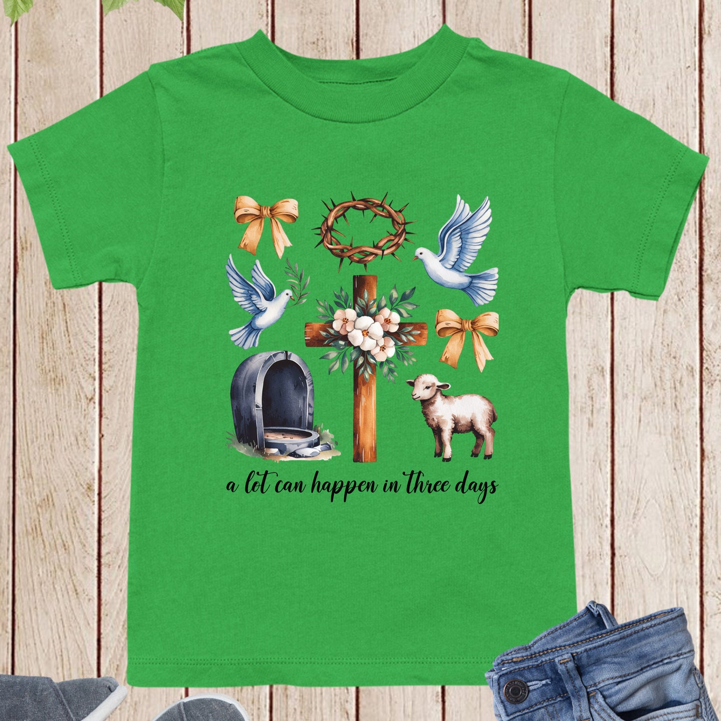 Christian Easter Childrens T Shirt a Lot Can happen in 3 Days
