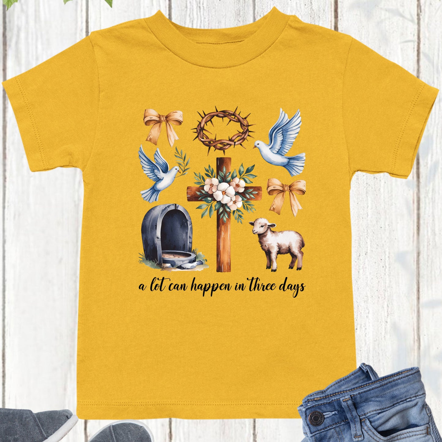 Christian Easter Childrens T Shirt a Lot Can happen in 3 Days