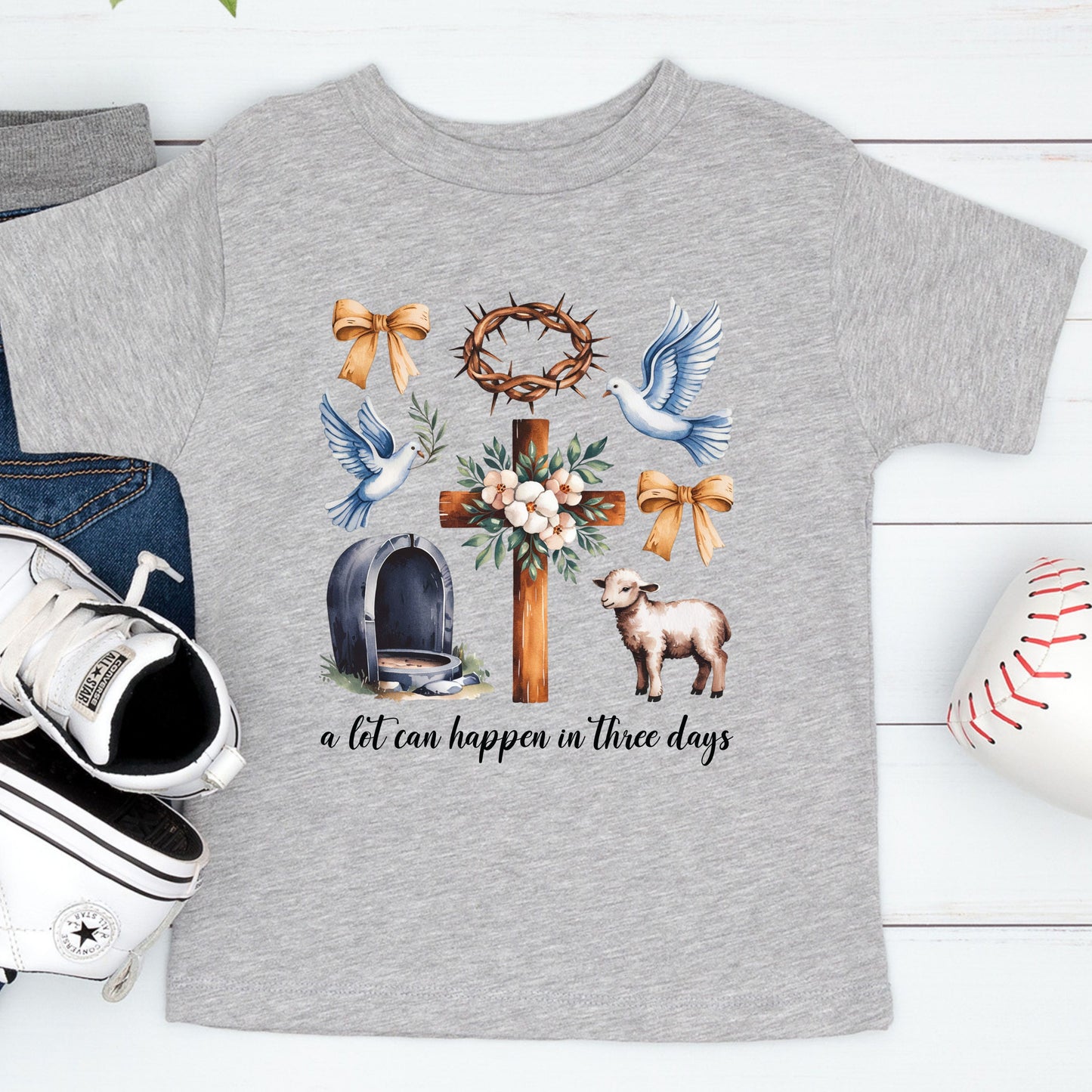 Christian Easter Childrens T Shirt a Lot Can happen in 3 Days