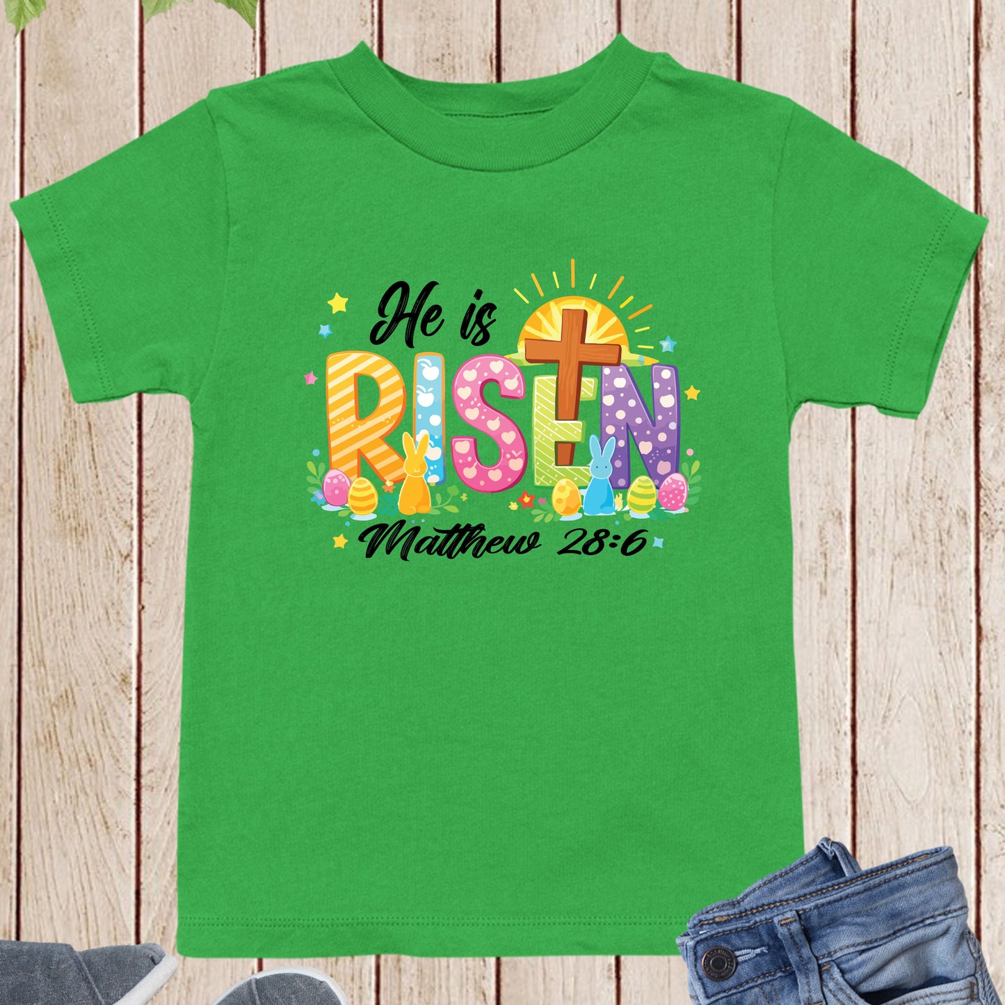Christian Youth Easter T Shirts He is Risen