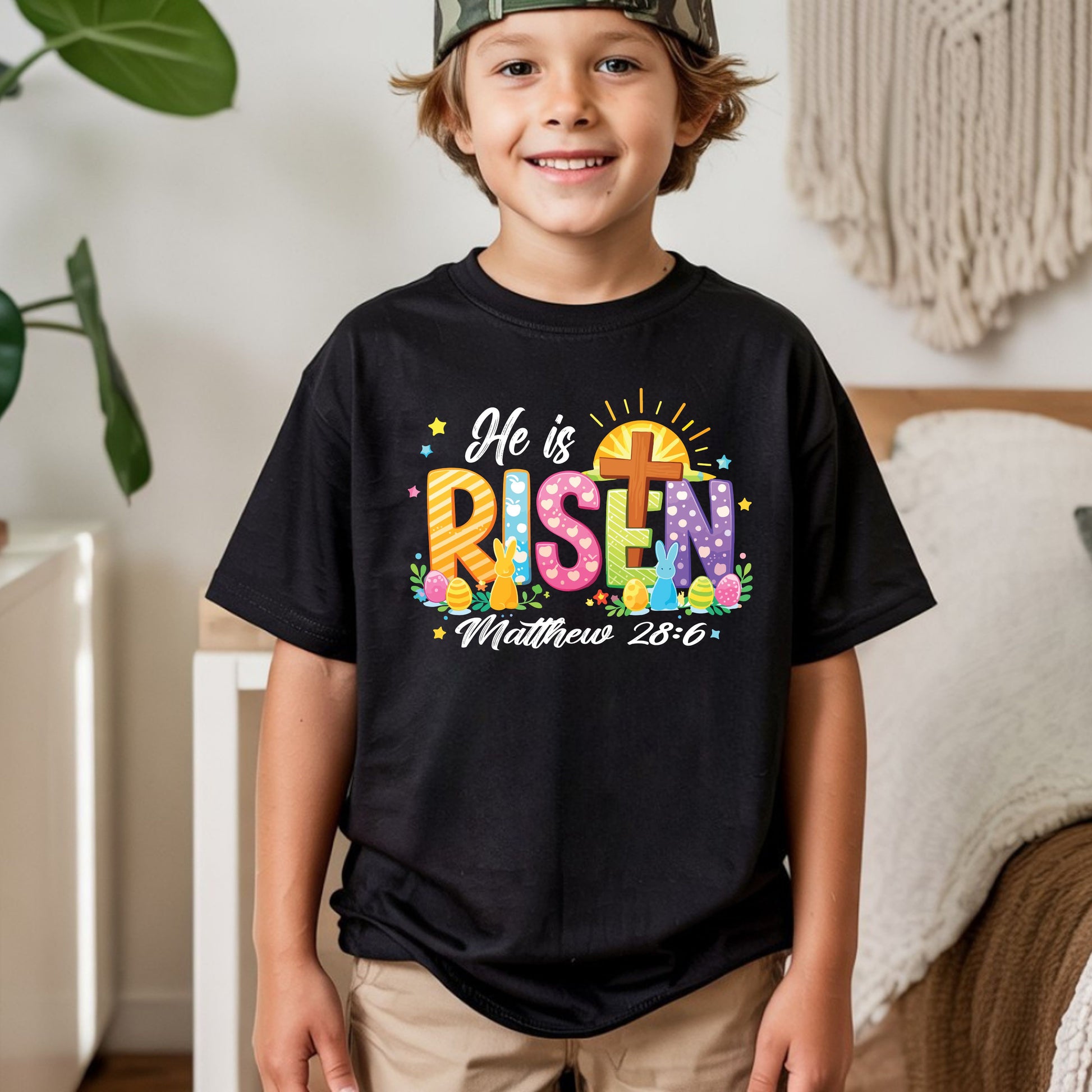 Christian Youth Easter T Shirts He is Risen