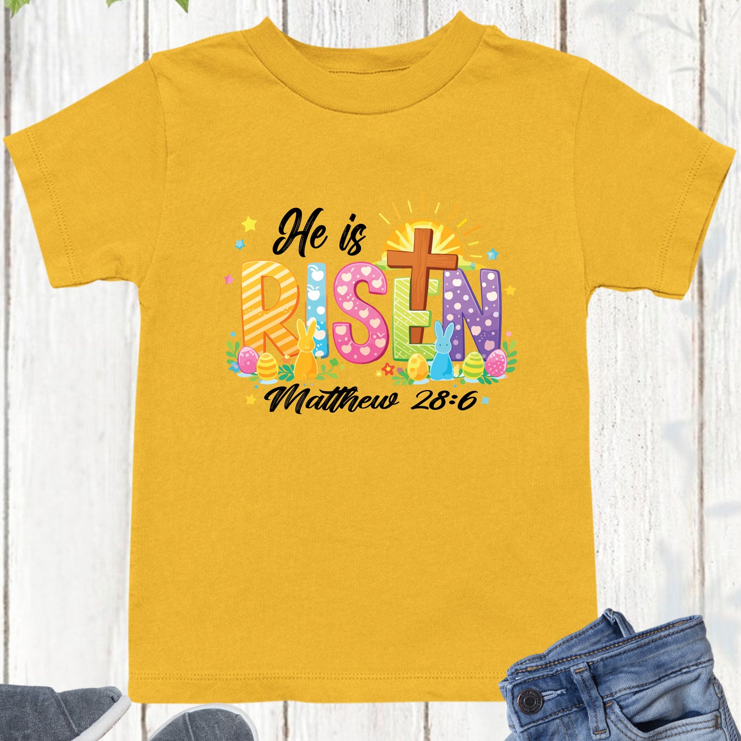 Christian Youth Easter T Shirts He is Risen