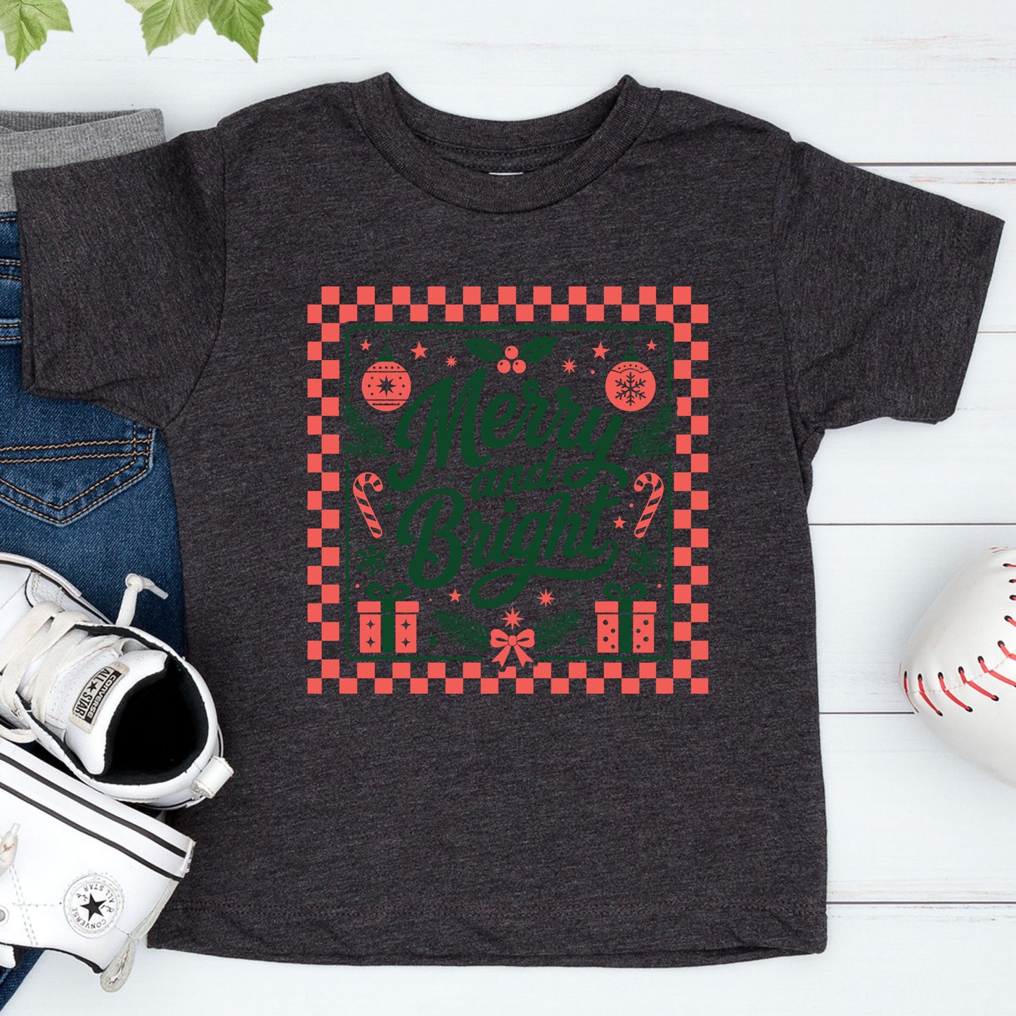 Merry And Bright Christian Kids Faith religious T Shirt