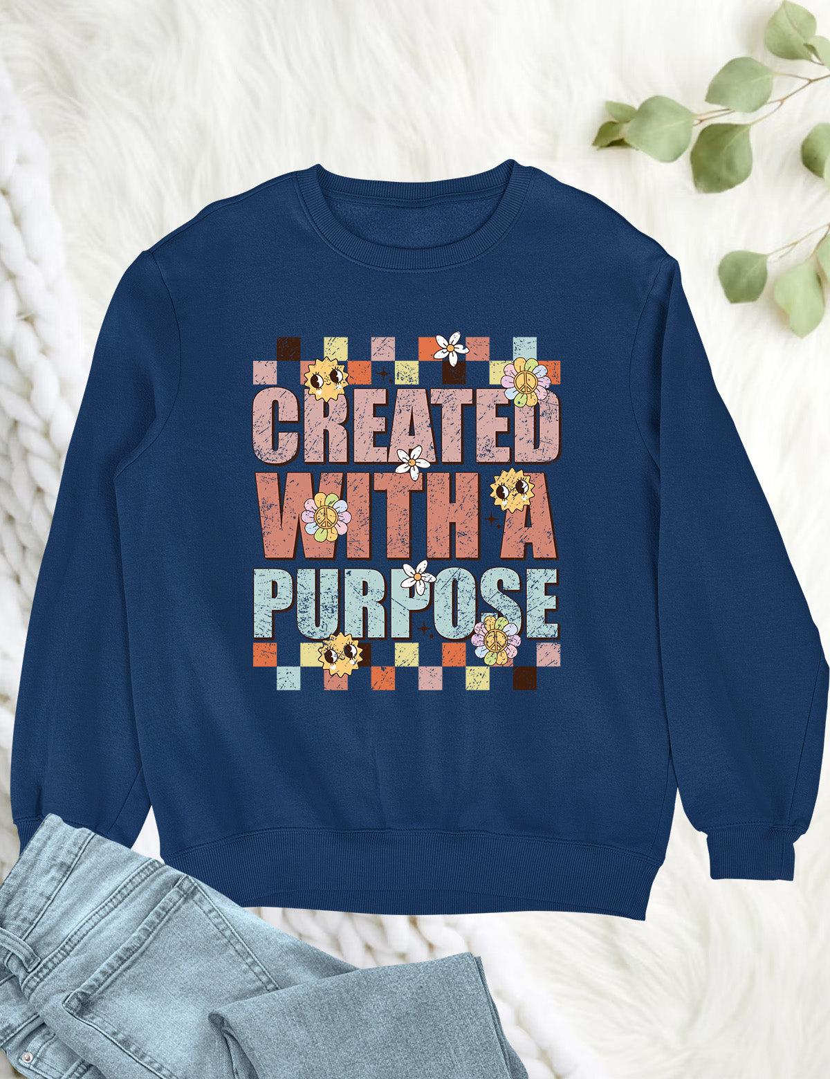 Created With a Purpose Trendy Christian Sweatshirts
