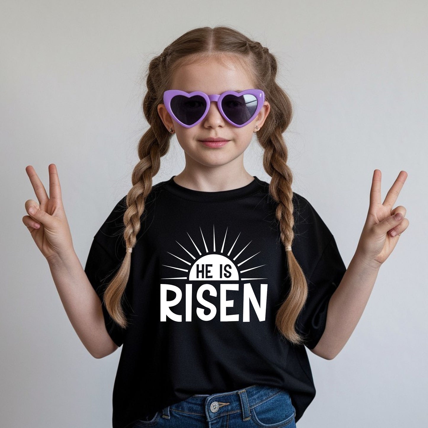 Easter Christian He is Risen Youth T Shirt