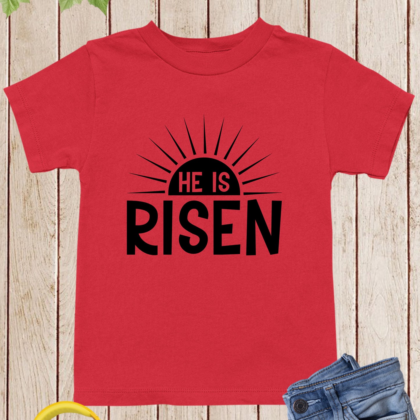 Easter Christian He is Risen Youth T Shirt