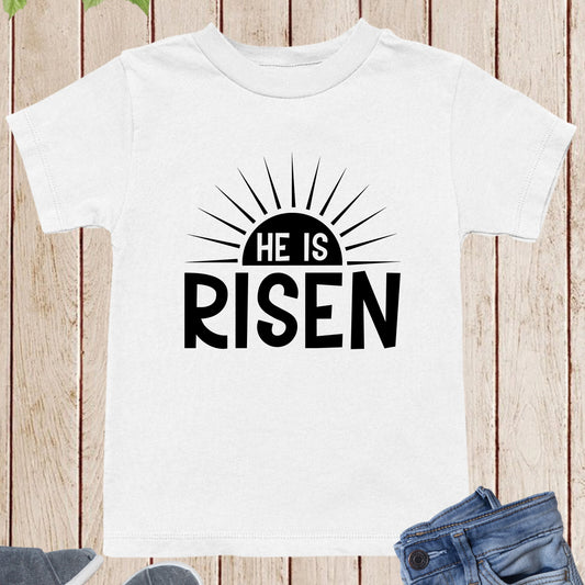 Easter Christian He is Risen Youth T Shirt
