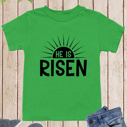 Easter Christian He is Risen Youth T Shirt