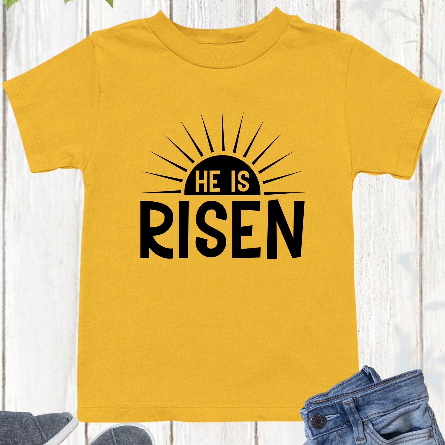 Easter Christian He is Risen Youth T Shirt