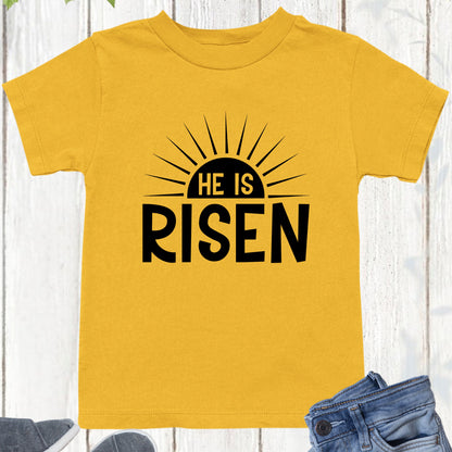 Easter Christian He is Risen Youth T Shirt