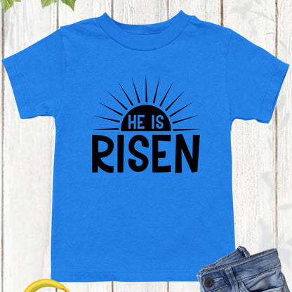 Easter Christian He is Risen Youth T Shirt