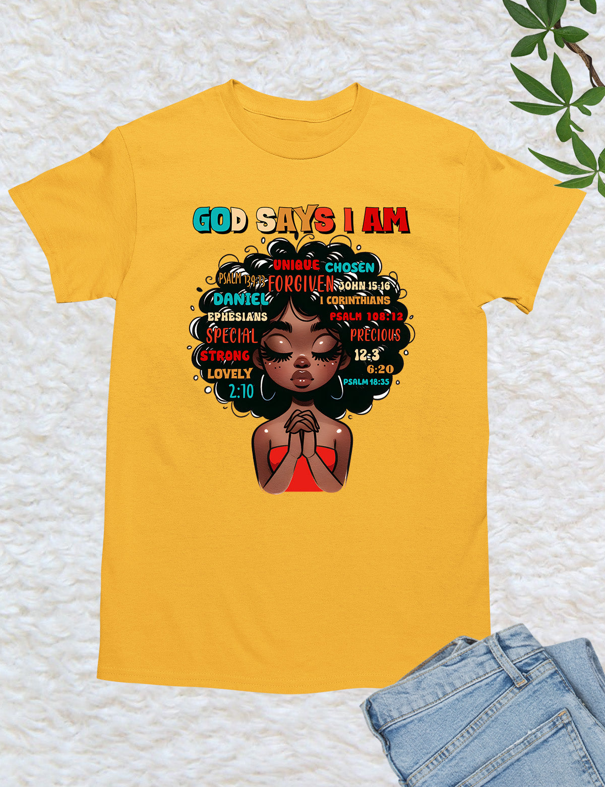 Black History God Says I am Unique Chosen Love T Shirts