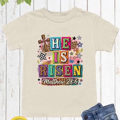 He is Risen Easter Girly Coquette Youth T Shirt