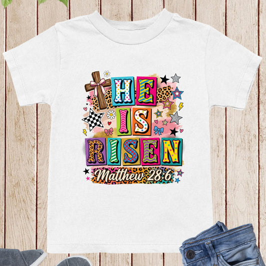 He is Risen Easter Girly Coquette Youth T Shirt