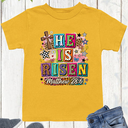 He is Risen Easter Girly Coquette Youth T Shirt