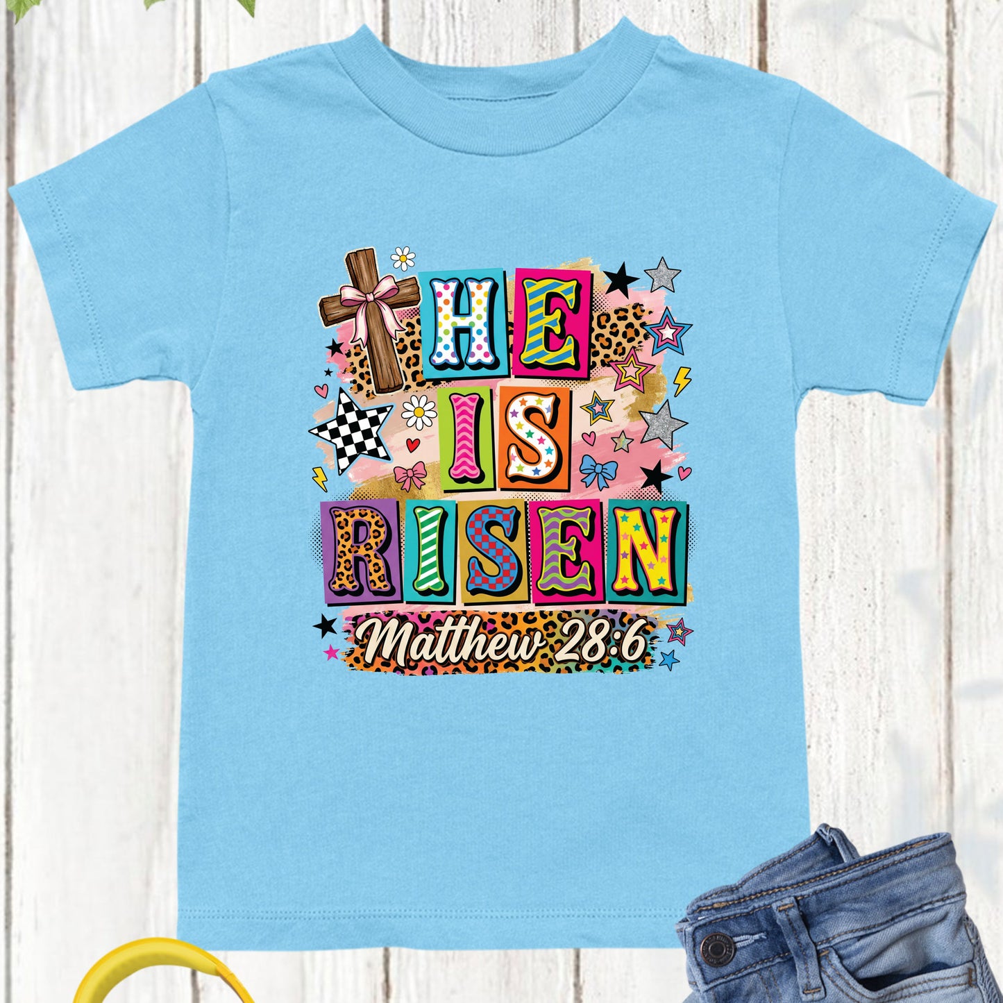 He is Risen Easter Girly Coquette Youth T Shirt
