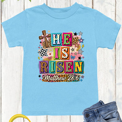 He is Risen Easter Girly Coquette Youth T Shirt