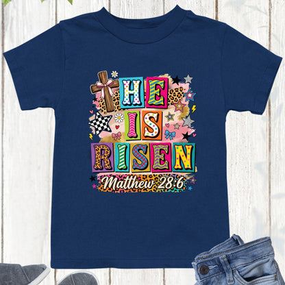 He is Risen Easter Girly Coquette Youth T Shirt