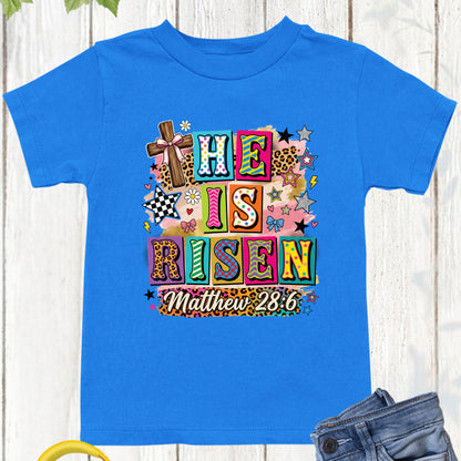 He is Risen Easter Girly Coquette Youth T Shirt