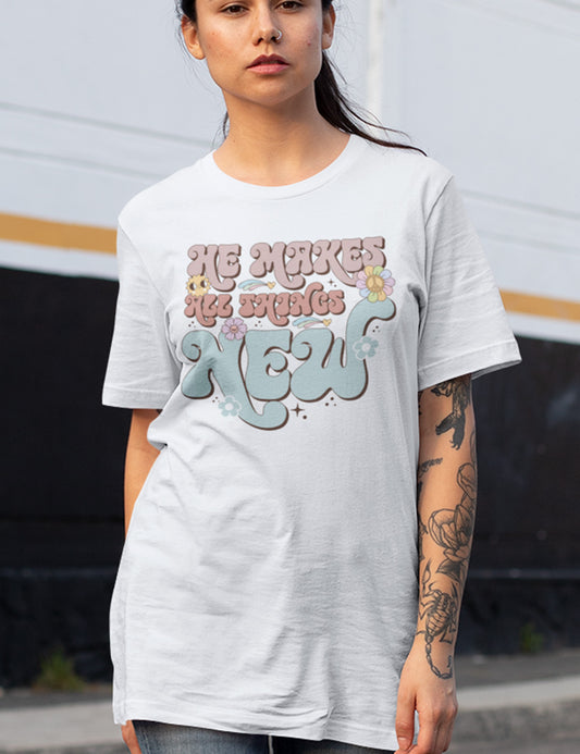 He Makes All Things New Vintage Christian T Shirt
