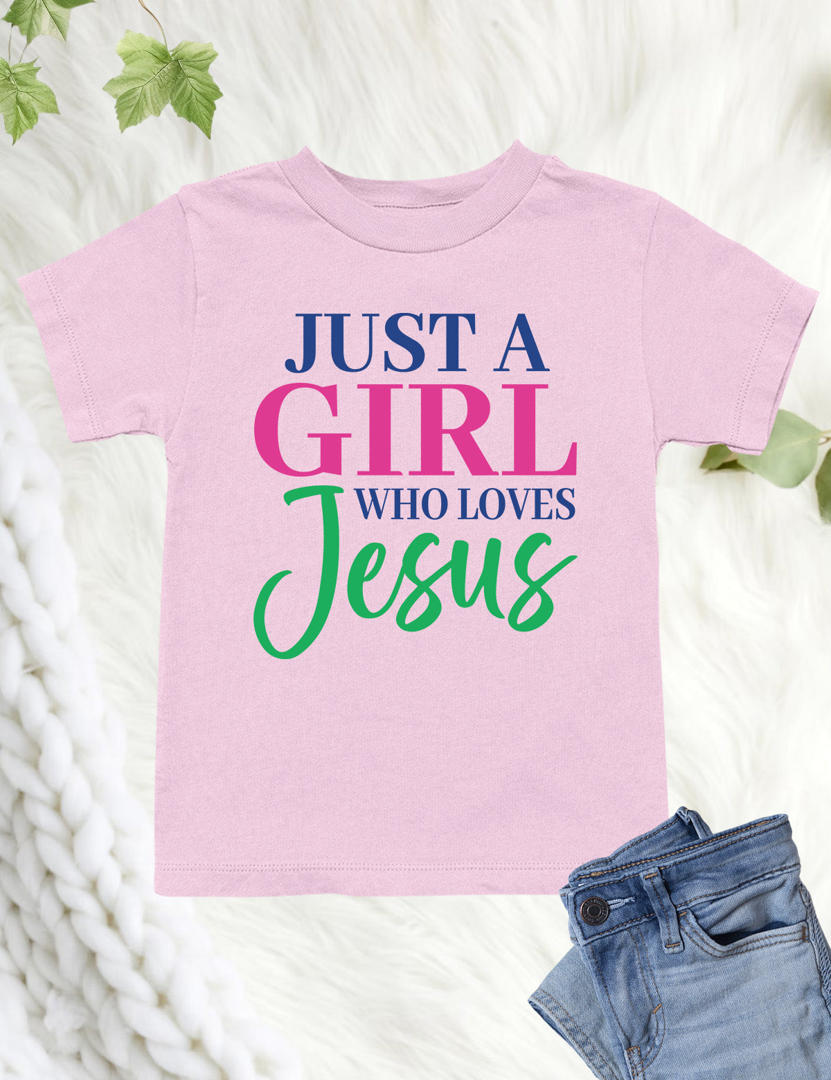 Just a Girl Who Loves Jesus Kids Tee