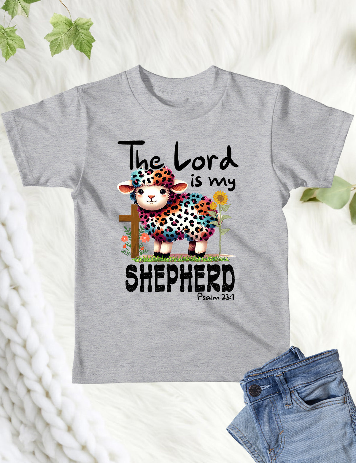 The Lord is My Shepherd Jesus Kids Shirt