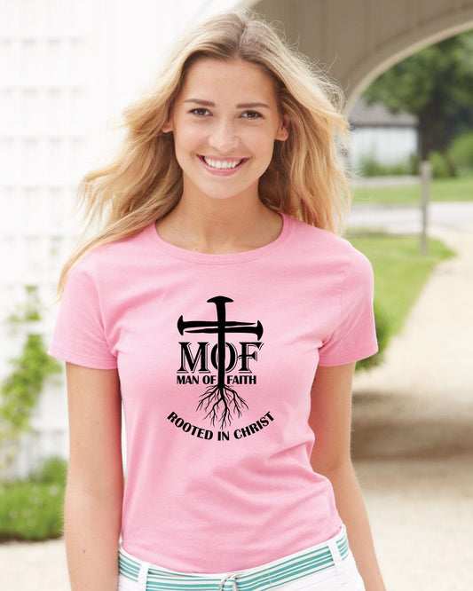 Man Of Faith Rooted In Christ Bible Verse Faith Based Jesus T Shirts