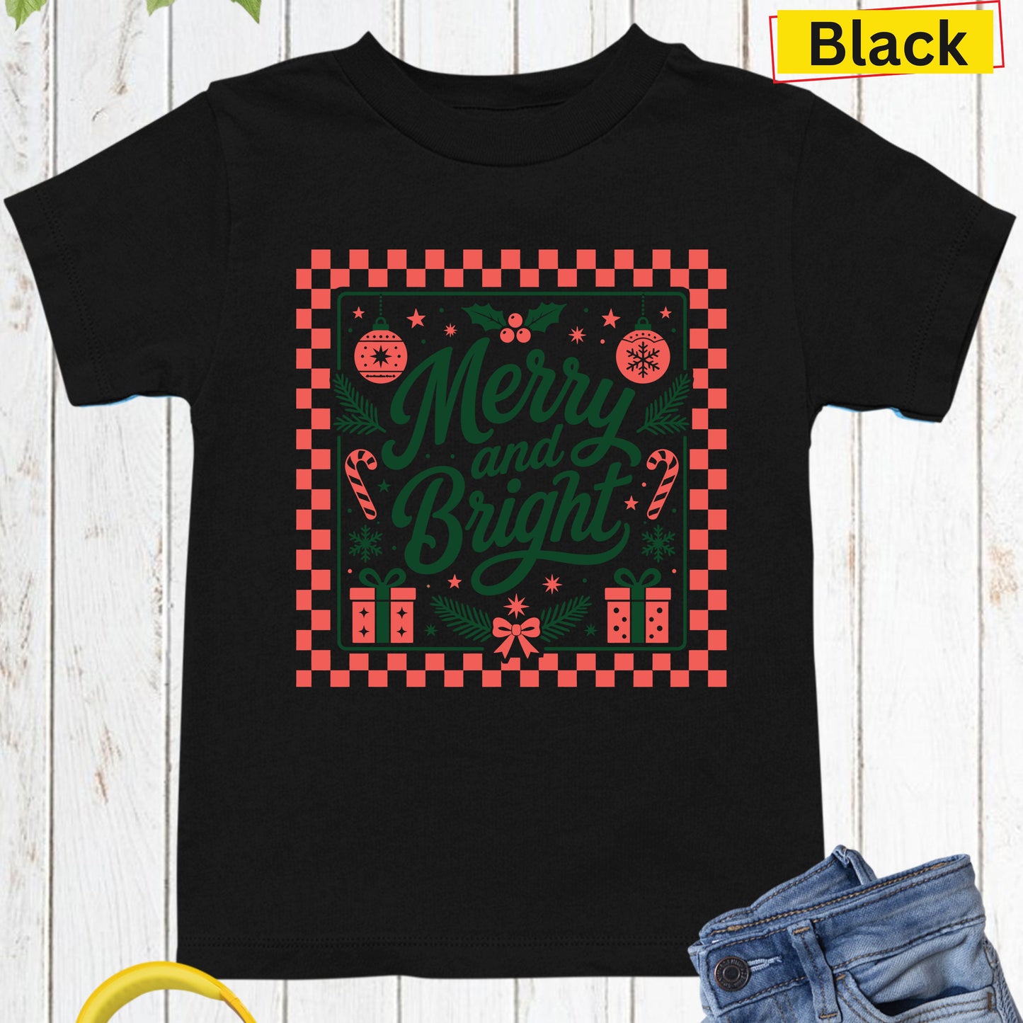 Merry And Bright Christian Kids Faith religious T Shirt