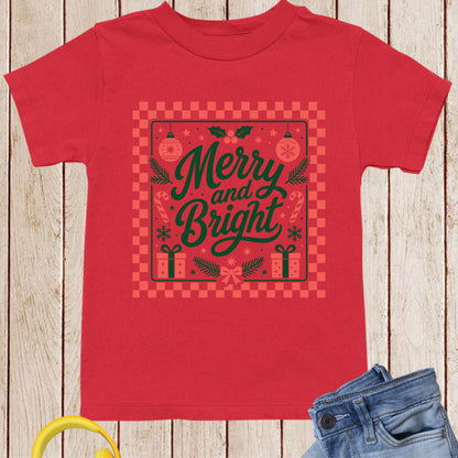 Merry And Bright Christian Kids Faith religious T Shirt