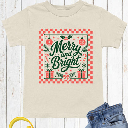 Merry And Bright Christian Kids Faith religious T Shirt