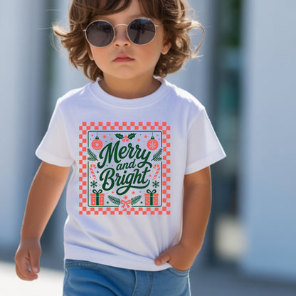 Merry And Bright Christian Kids Faith religious T Shirt