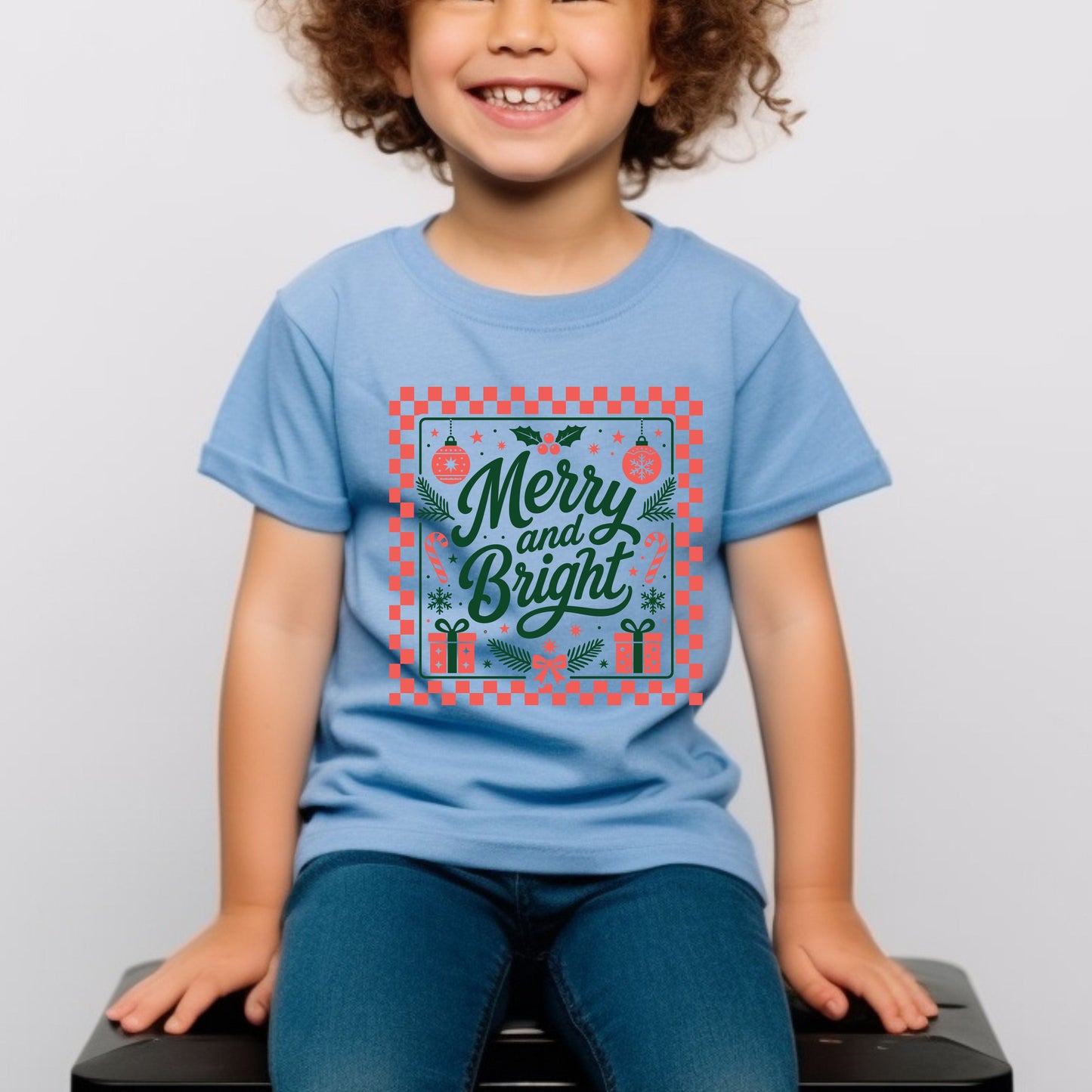Merry And Bright Christian Kids Faith religious T Shirt