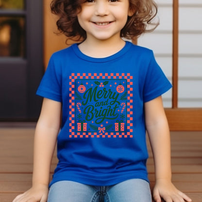 Merry And Bright Christian Kids Faith religious T Shirt