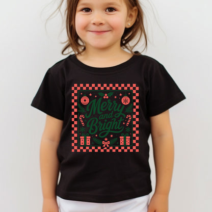 Merry And Bright Christian Kids Faith religious T Shirt