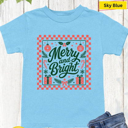 Merry And Bright Christian Kids Faith religious T Shirt