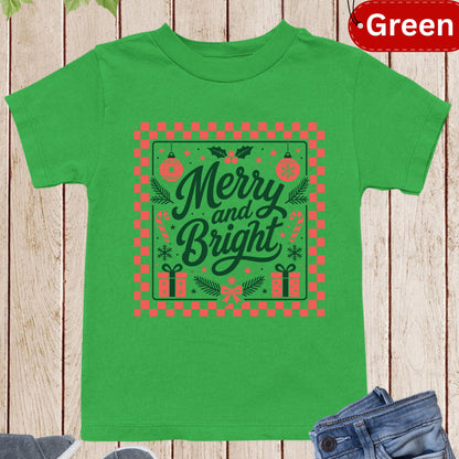 Merry And Bright Christian Kids Faith religious T Shirt
