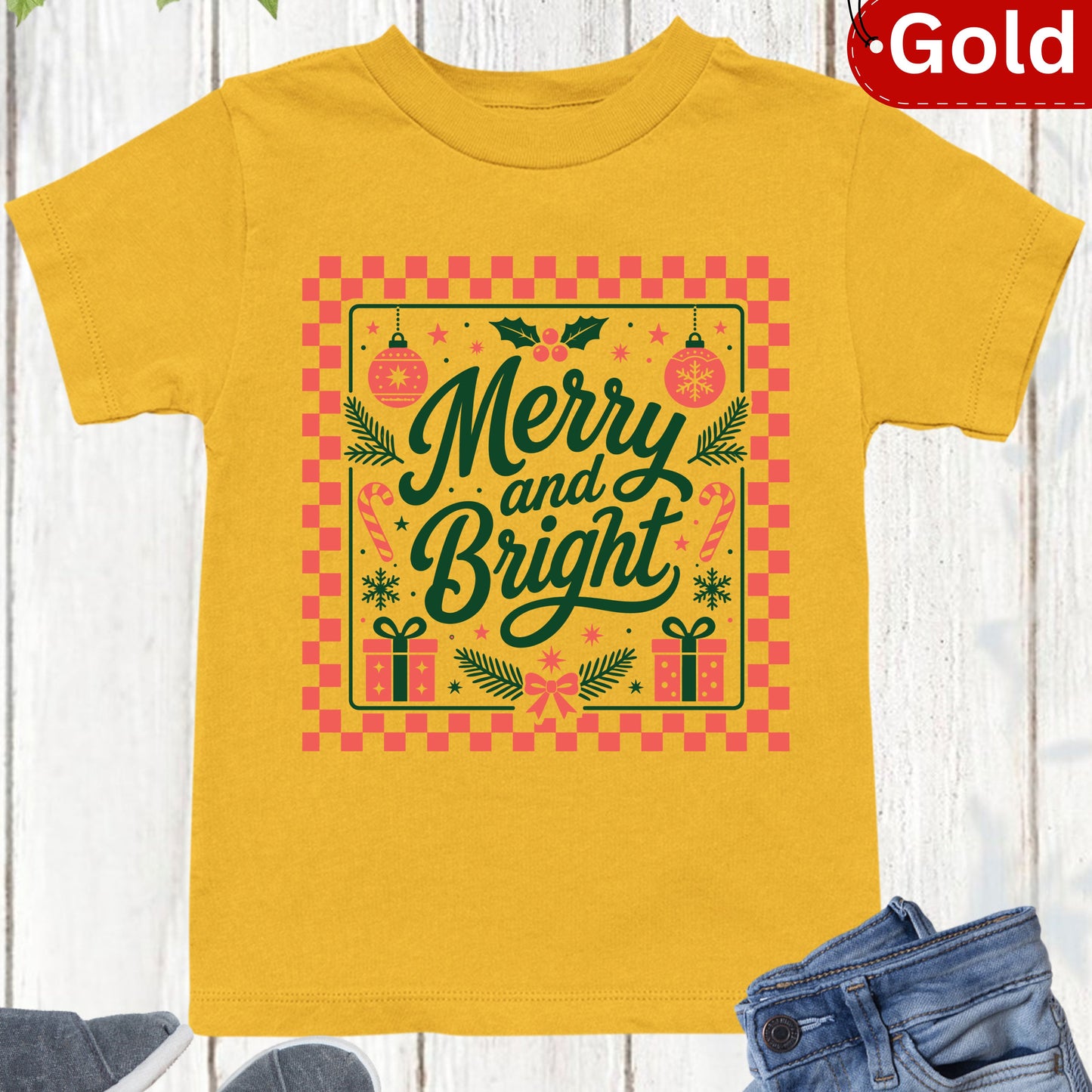 Merry And Bright Christian Kids Faith religious T Shirt