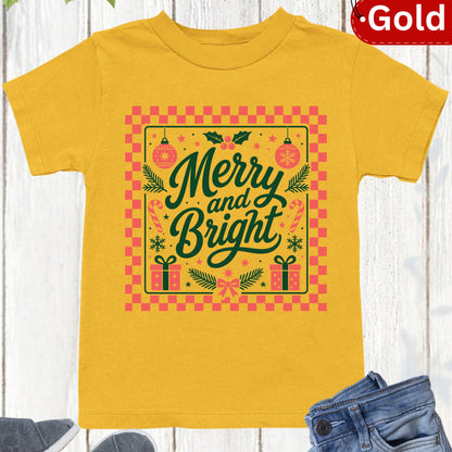 Merry And Bright Christian Kids Faith religious T Shirt