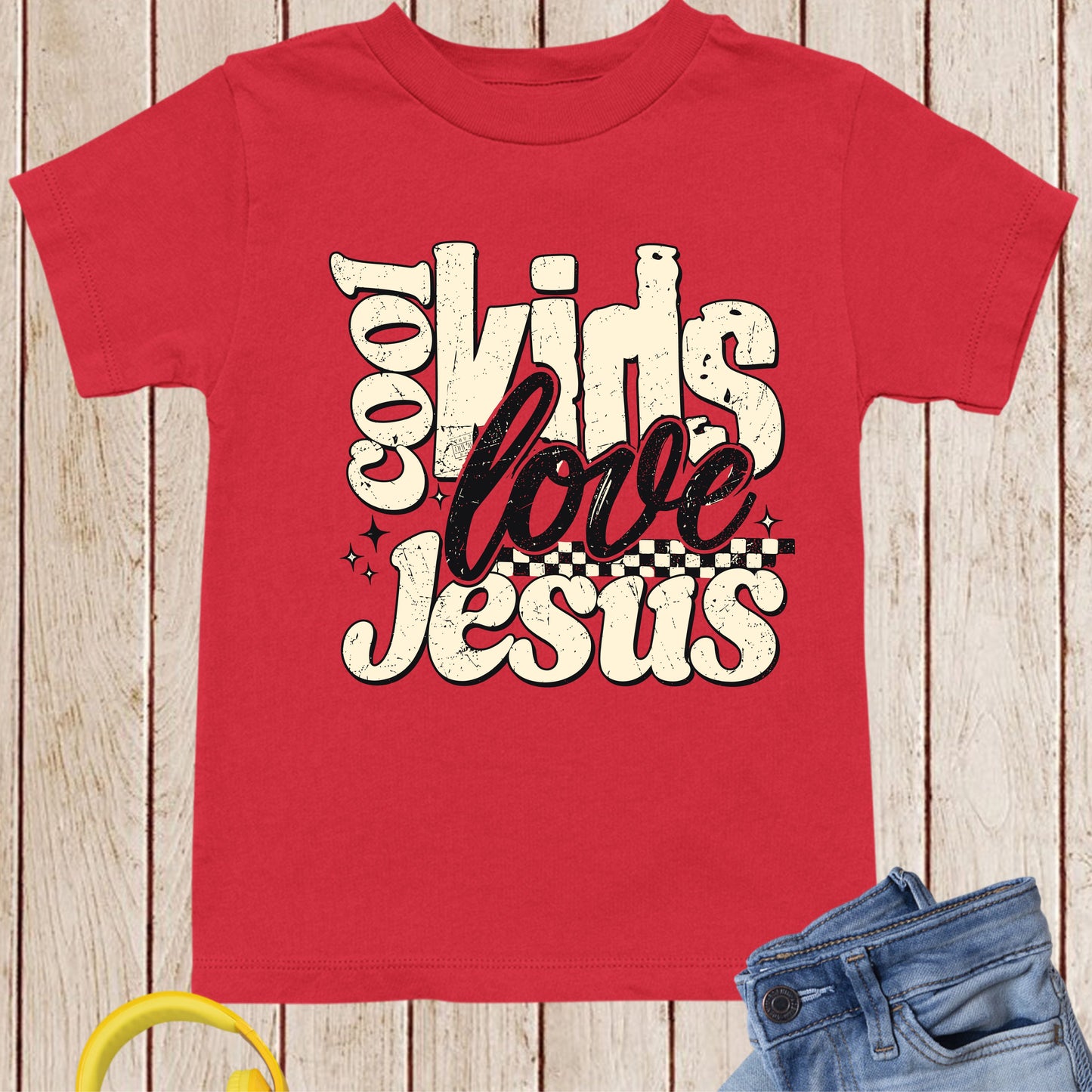 Christian Kids Love Jesus Faith Scholl T-Shirt