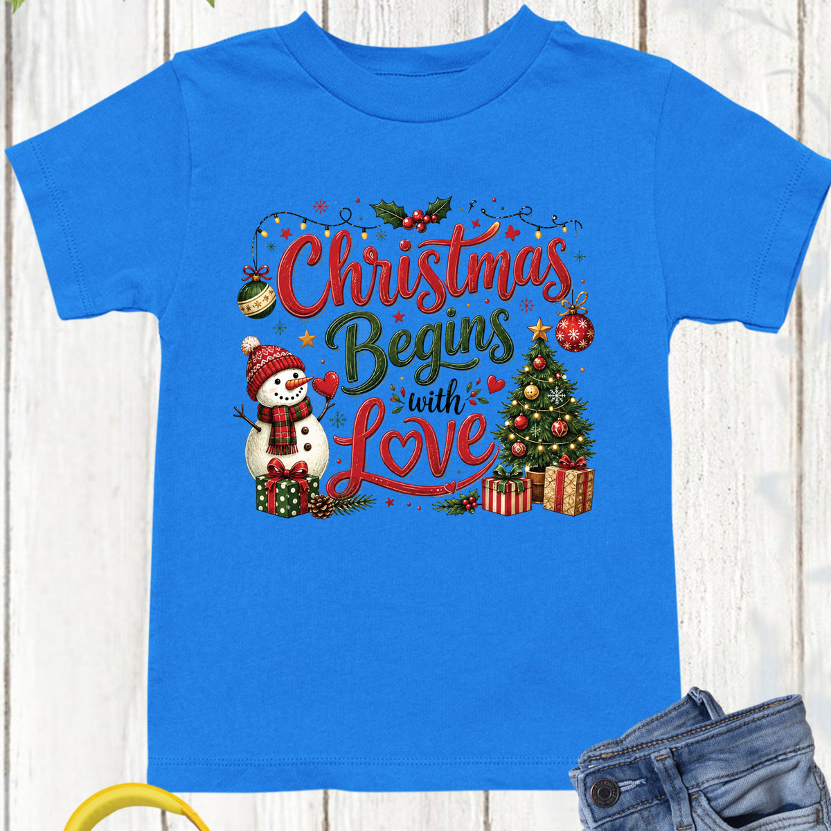 Christian Christmas Begins With Love T Shirts