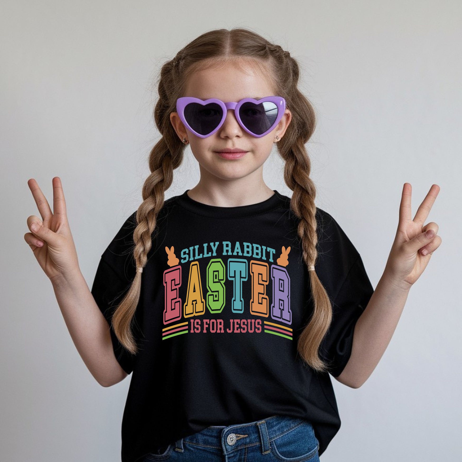 Silly Rabbit Easter is for Jesus Childrens T shirt