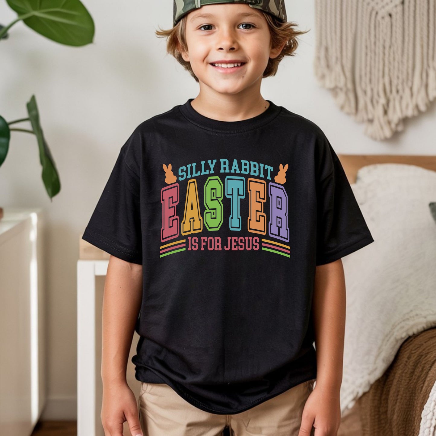 Silly Rabbit Easter is for Jesus Childrens T shirt